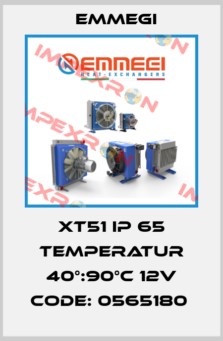XT51 IP 65 Temperatur 40°:90°C 12V Code: 0565180  Emmegi