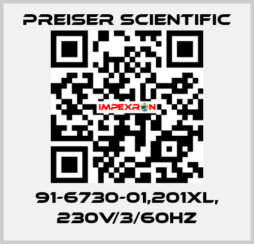 91-6730-01,201XL, 230V/3/60HZ Preiser Scientific