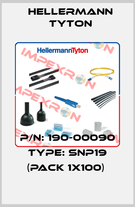 P/N: 190-00090 Type: SNP19 (pack 1x100)  Hellermann Tyton