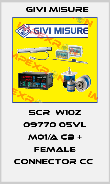 SCR  W10Z 09770 05VL M01/A CB + Female connector CC  Givi Misure