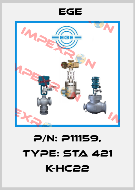 p/n: P11159, Type: STA 421 K-HC22 Ege