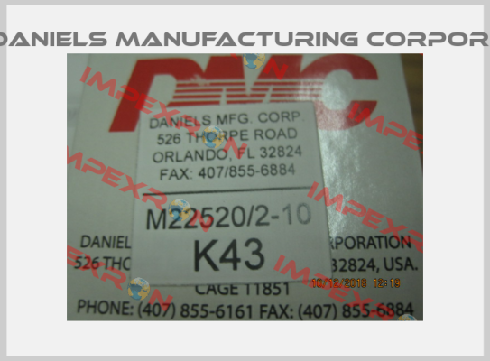 K43 Dmc Daniels Manufacturing Corporation