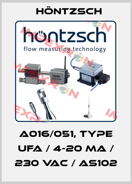 A016/051, type UFA / 4-20 mA / 230 VAC / AS102 Höntzsch