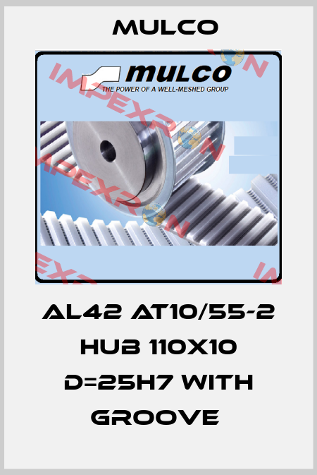 AL42 AT10/55-2 HUB 110X10 D=25H7 WITH GROOVE  Mulco
