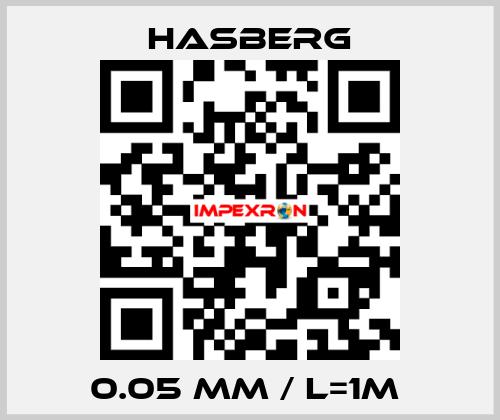 0.05 mm / L=1m  Hasberg