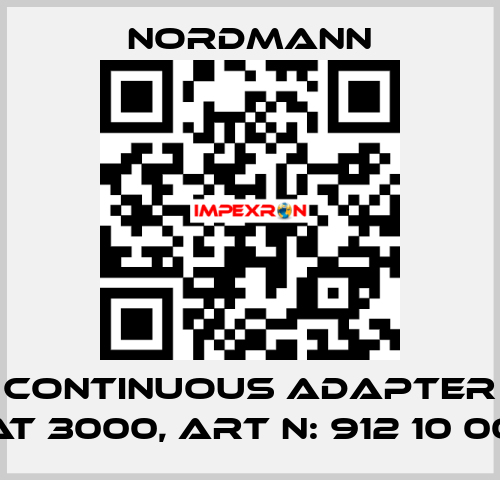 Continuous adapter AT 3000, Art N: 912 10 00 Nordmann