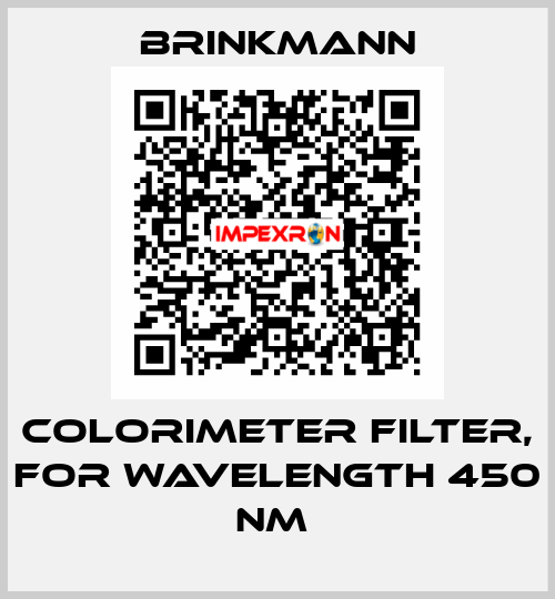 COLORIMETER FILTER, FOR WAVELENGTH 450 NM  Brinkmann