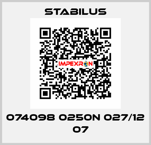 074098 0250N 027/12 ВК07  Stabilus