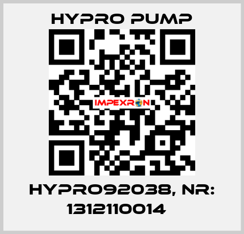 HYPRO92038, Nr: 1312110014   Hypro Pump