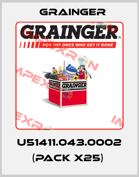 U51411.043.0002 (pack x25)  Grainger