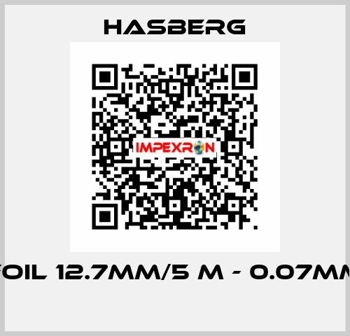 foil 12.7mm/5 m - 0.07mm  Hasberg