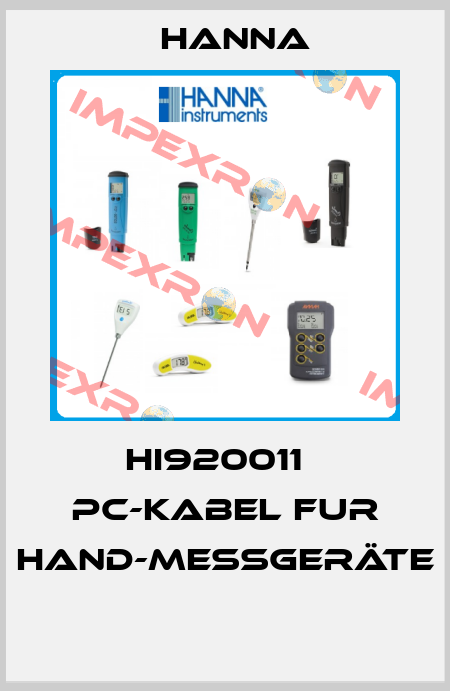 HI920011   PC-KABEL FUR HAND-MESSGERÄTE  Hanna