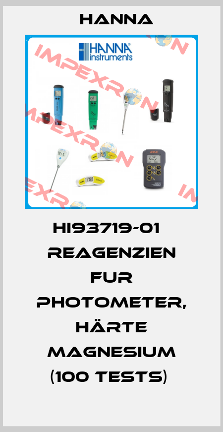 HI93719-01   REAGENZIEN FUR PHOTOMETER, HÄRTE MAGNESIUM (100 TESTS)  Hanna