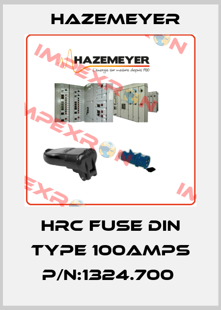 HRC FUSE DIN TYPE 100AMPS P/N:1324.700  Hazemeyer