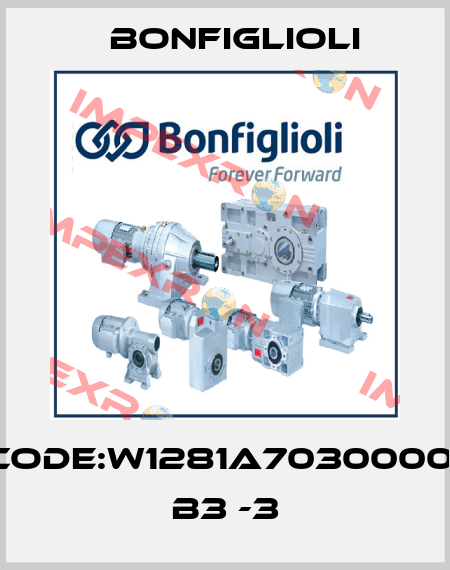 CODE:W1281A70300001 B3 -3 Bonfiglioli