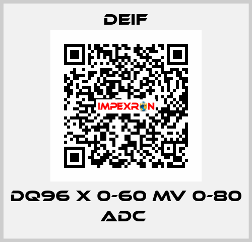 DQ96 X 0-60 MV 0-80 ADC  Deif