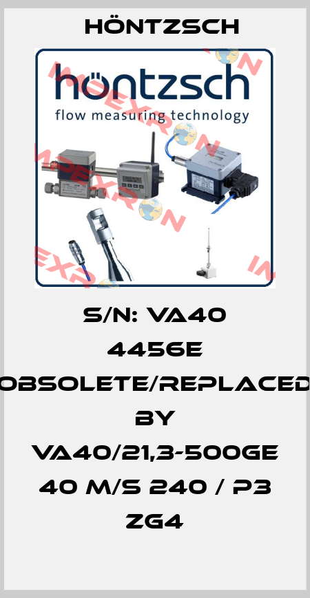 S/N: VA40 4456E obsolete/replaced by VA40/21,3-500GE 40 m/s 240 / p3 ZG4 Höntzsch