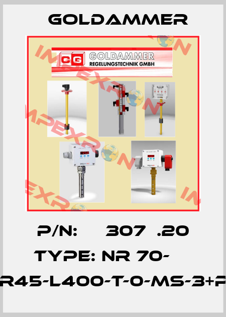 P/N: МА307С.20 Type: NR 70-МА SR45-L400-T-0-MS-3+PE Goldammer