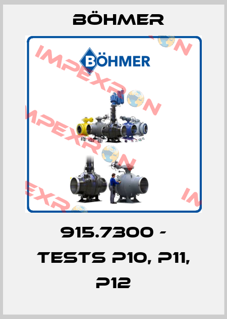 915.7300 - TESTS P10, P11, P12 Böhmer