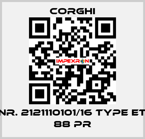 Nr. 2121110101/16 Type ET 88 PR Corghi