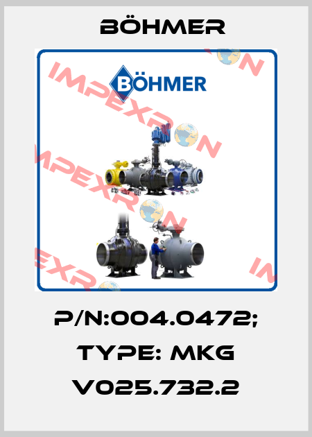 P/N:004.0472; Type: MKG V025.732.2 Böhmer
