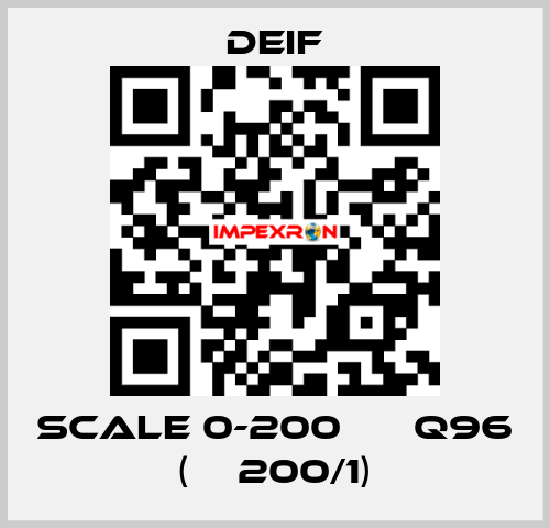 scale 0-200 А ЕQ96 (ТТ200/1) Deif