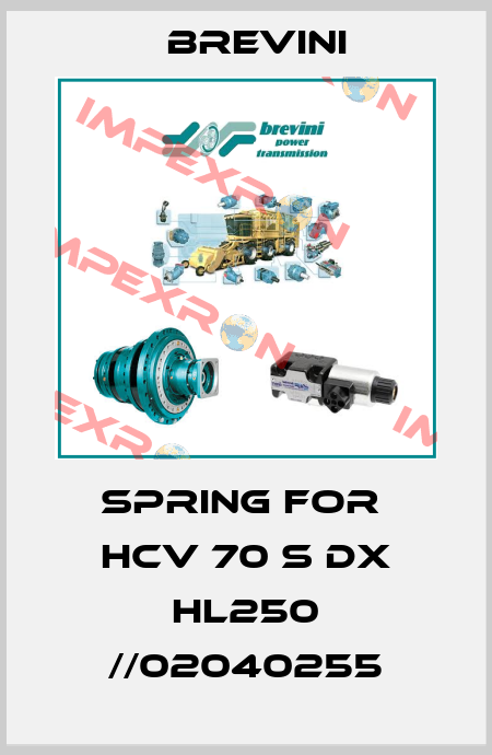 spring for  HCV 70 S DX HL250 //02040255 Brevini