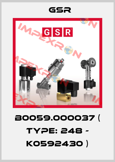 B0059.000037 ( Type: 248 - K0592430 ) GSR