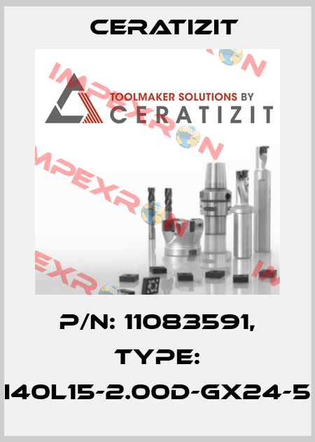 P/N: 11083591, Type: I40L15-2.00D-GX24-5 Ceratizit