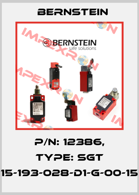 P/N: 12386, Type: SGT 15-193-028-D1-G-00-15 Bernstein