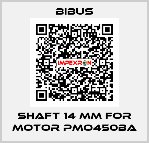 Shaft 14 mm for motor PMO450BA Bibus