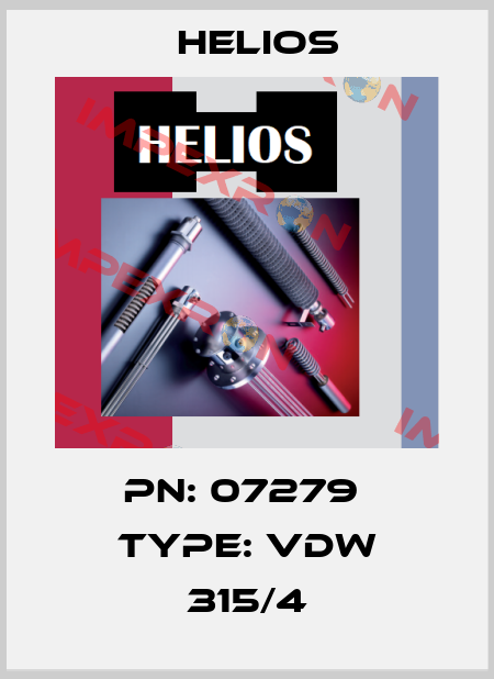 PN: 07279  Type: VDW 315/4 Helios