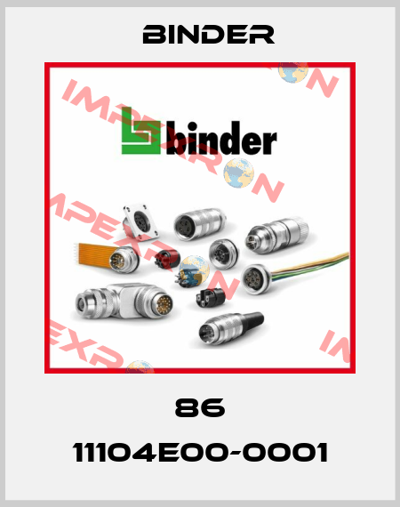 86 11104E00-0001 Binder