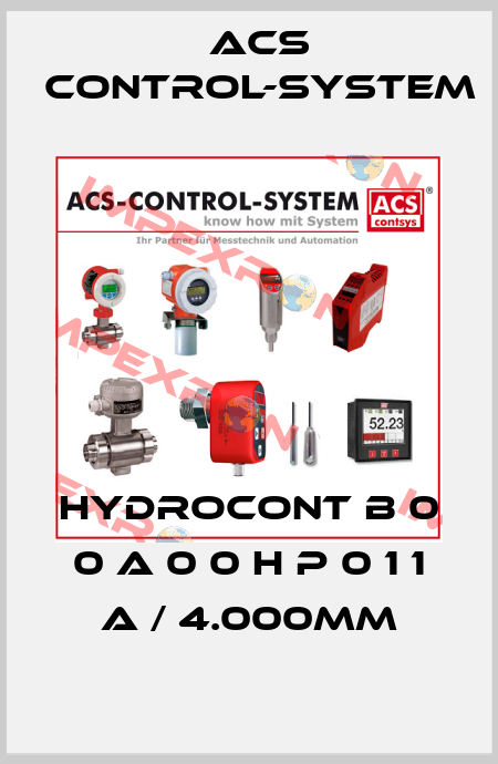 Hydrocont B 0 0 A 0 0 H P 0 1 1 A / 4.000mm Acs Control-System