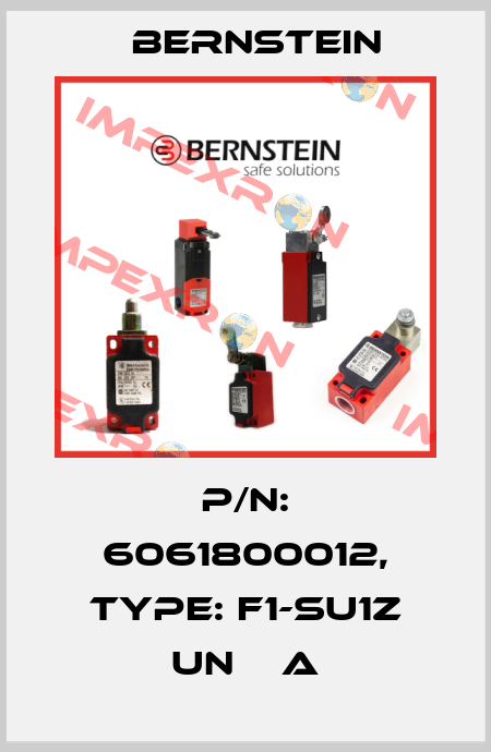 P/N: 6061800012, Type: F1-SU1Z UN    A Bernstein