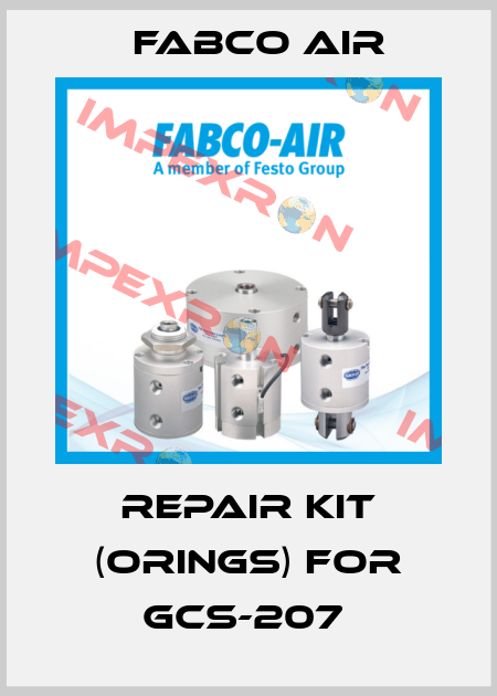 REPAIR KIT (ORINGS) FOR GCS-207  Fabco Air