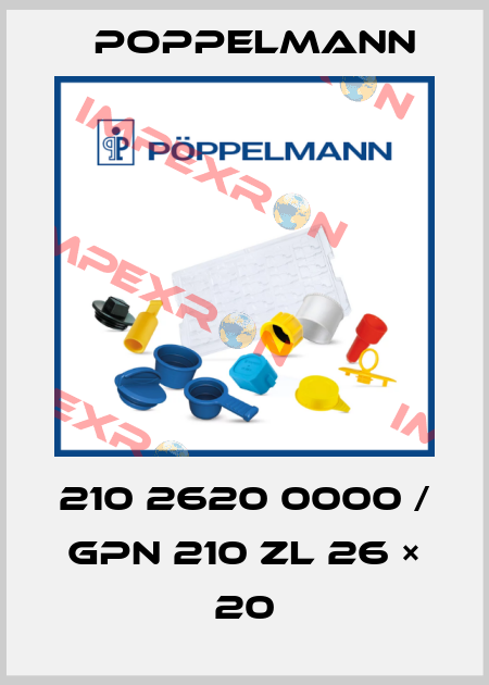 210 2620 0000 / GPN 210 ZL 26 × 20 Poppelmann