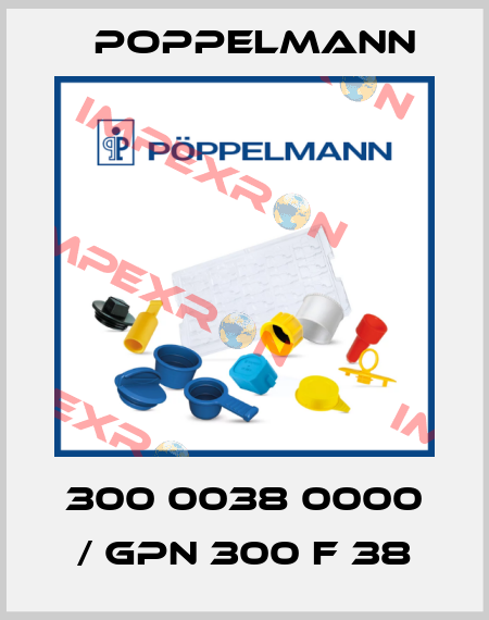 300 0038 0000 / GPN 300 F 38 Poppelmann
