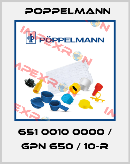 651 0010 0000 / GPN 650 / 10-R Poppelmann