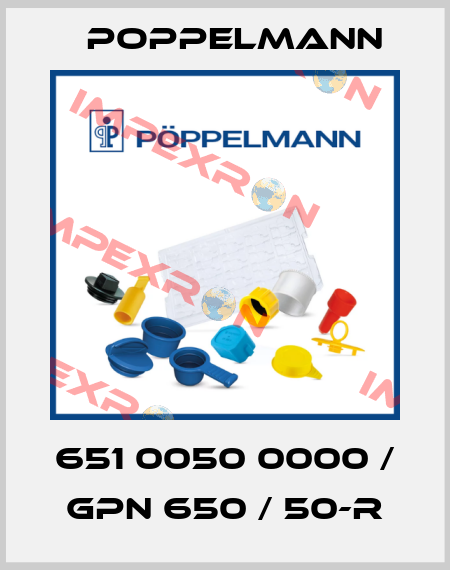 651 0050 0000 / GPN 650 / 50-R Poppelmann