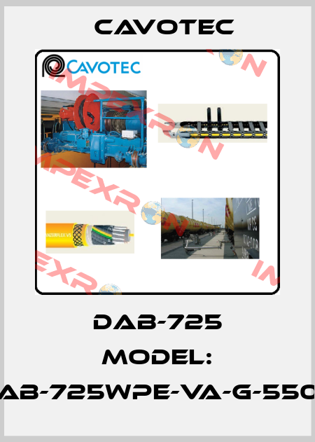 DAB-725 Model: DAB-725WPE-VA-G-550D Cavotec