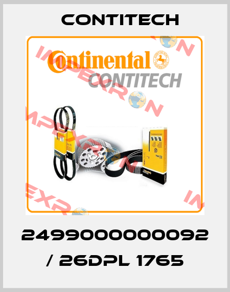 2499000000092 / 26DPL 1765 Contitech