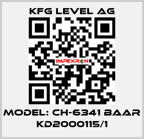 Model: CH-6341 Baar KD2000115/1 KFG Level AG