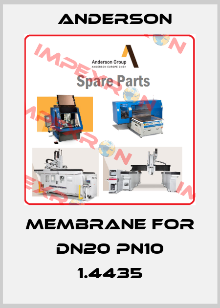 Membrane for DN20 PN10 1.4435 Anderson