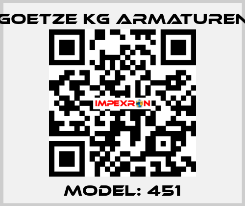 Model: 451 Goetze KG Armaturen