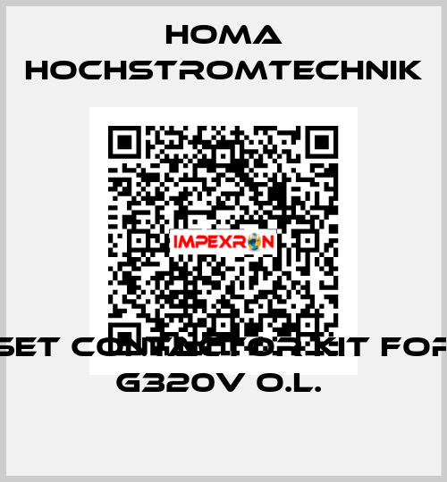SET CONTACTOR KIT FOR G320V O.L.  HOMA Hochstromtechnik