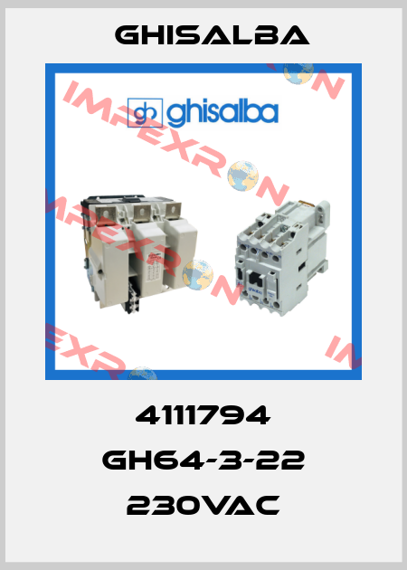 4111794 GH64-3-22 230VAC Ghisalba