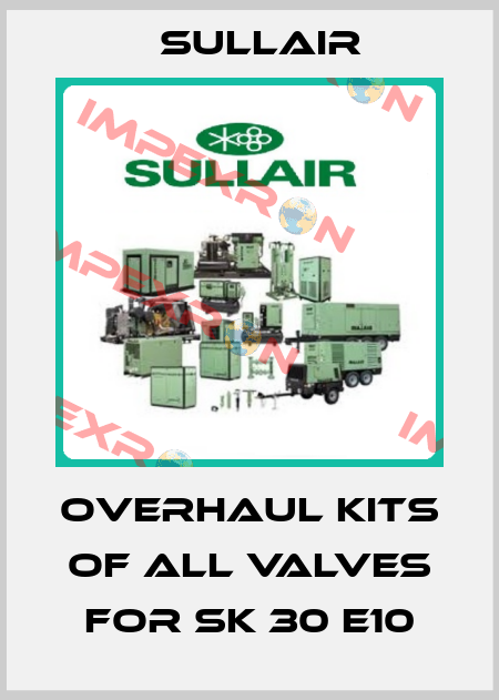 Overhaul kits of all valves for SK 30 E10 Sullair