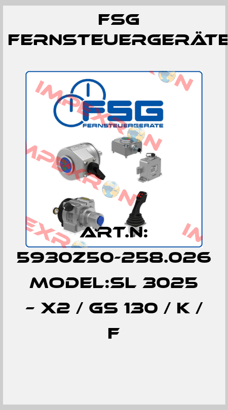 Art.N: 5930Z50-258.026    Model:SL 3025 – X2 / GS 130 / K / F FSG Fernsteuergeräte