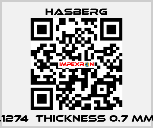  1.1274  thickness 0.7 mm  Hasberg